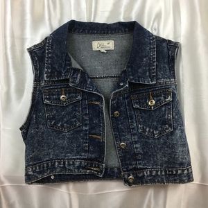 Denim Crop Top Vest